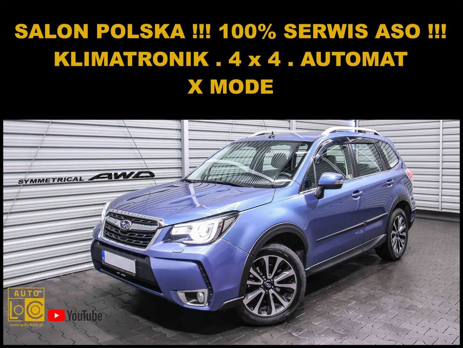 Subaru Forester Salon POLSKA + 100% Serwis ASO SUBARU + AUTOMAT + 4x4 + SKÓRA+ Xenon