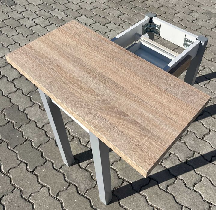 Mesa Consola Convertível / Mesa de Livro Efeito Carvalho – Como Nova