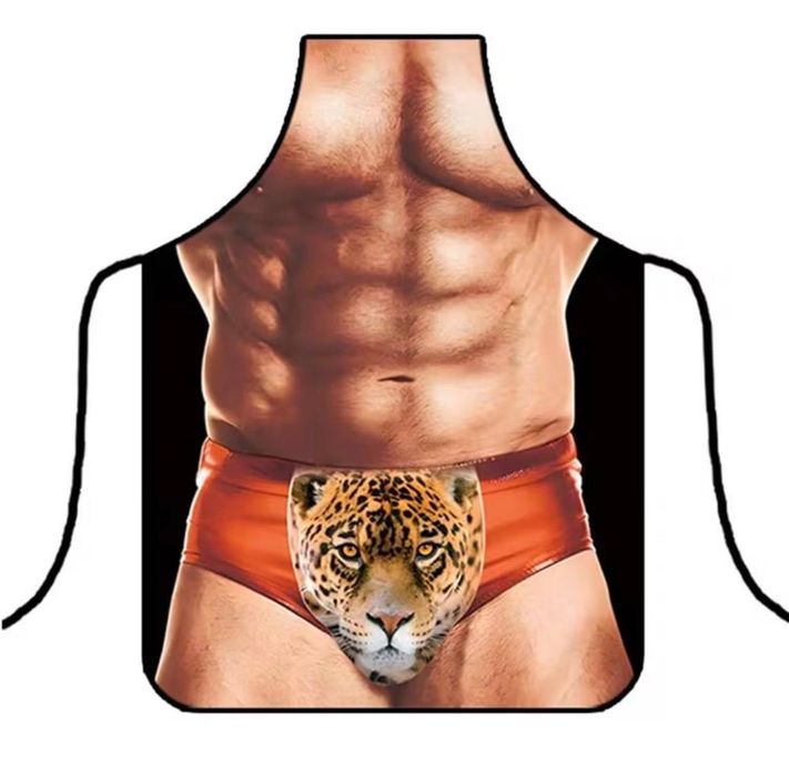 Фартух прикол з фігурою чоловіка хлопця подарунок