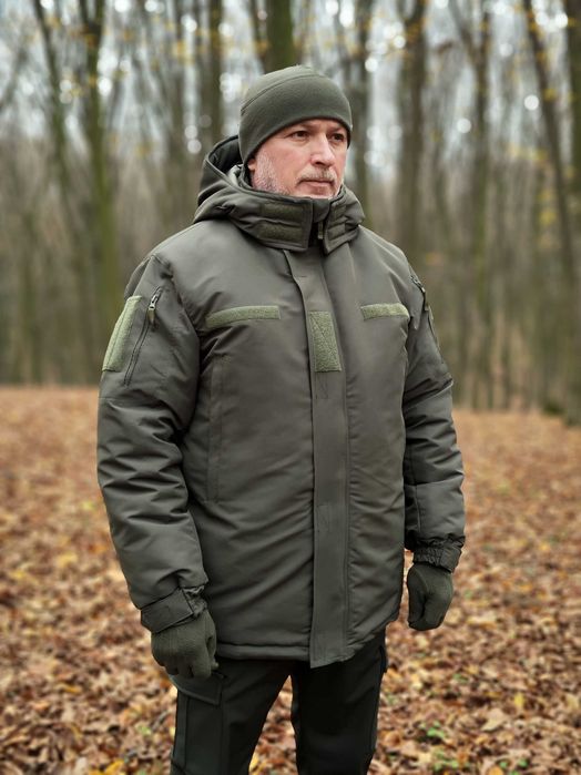 Бушлат Альфа з потрійним утепленням Олива | Зимовий бушлат з мембраною