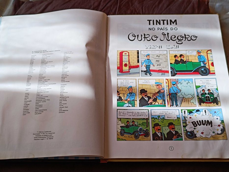 Livro BD Tintin no País do Ouro Negro de Negré
