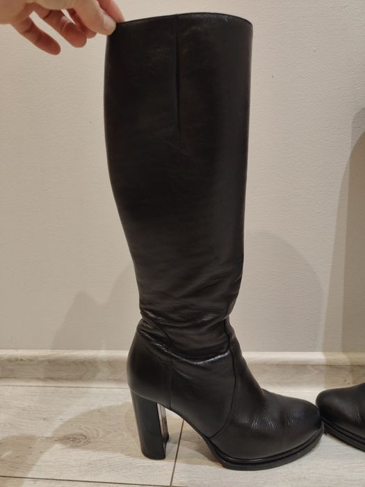 Buty zimowe skóra 39 kozaki