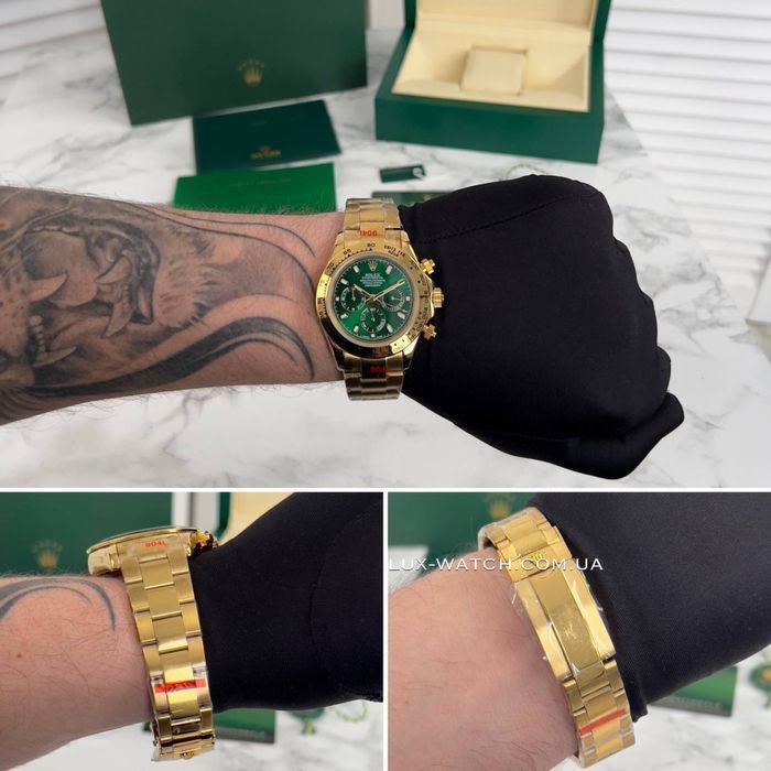 Часы Rolex Daytona Gold-Green Ролекс