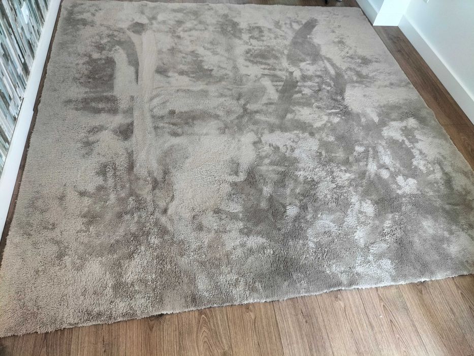 Tapete Shaggy Cinza/Beje 240x340 cm - Muito macio