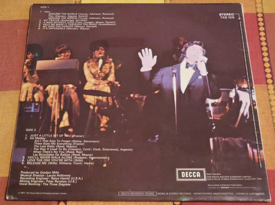 winyl Engelbert Humperdinck - Live and S.R.O. wyd. 1971