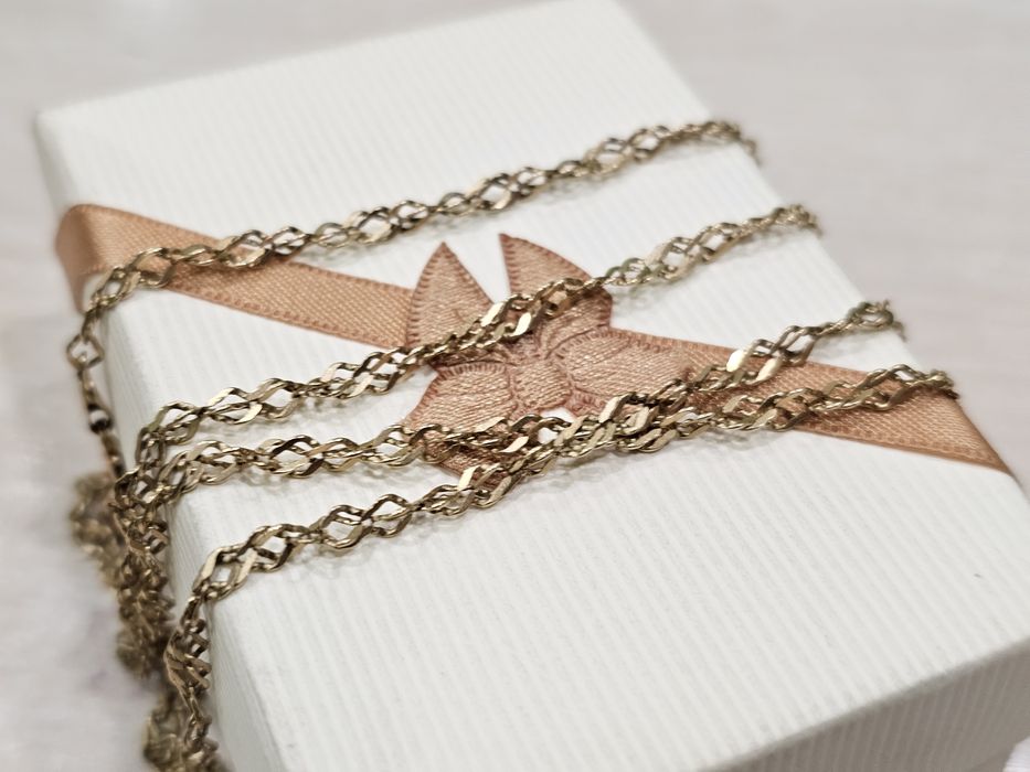 Złoty łańcuszek DAMSKI SPLOT ciekawy PR 585 60 cm