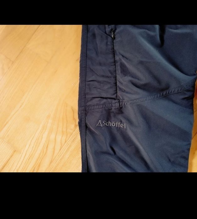 Szare czarne spodnie meskie schoffel
