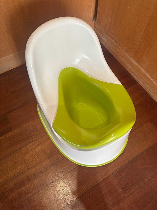Penico sanitário infantil branco/verde – assento alto