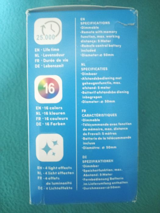 Lâmpada led RGB nova