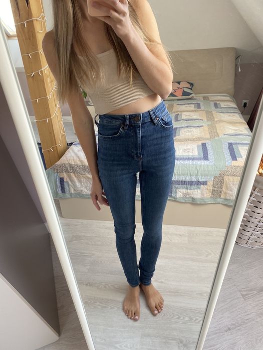 Spodnie jeansowe Cubus Hannah XS/XXS 26 skinny High Waist rurki