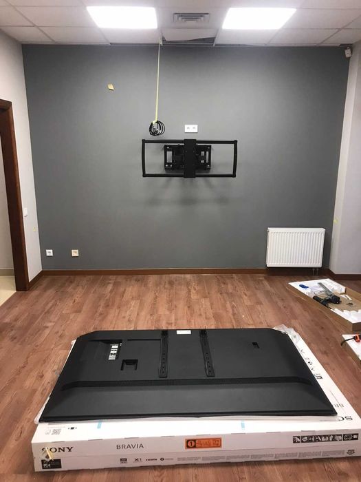 Установка крепления телевизора Подвес ТВ на стену Установка телевизора