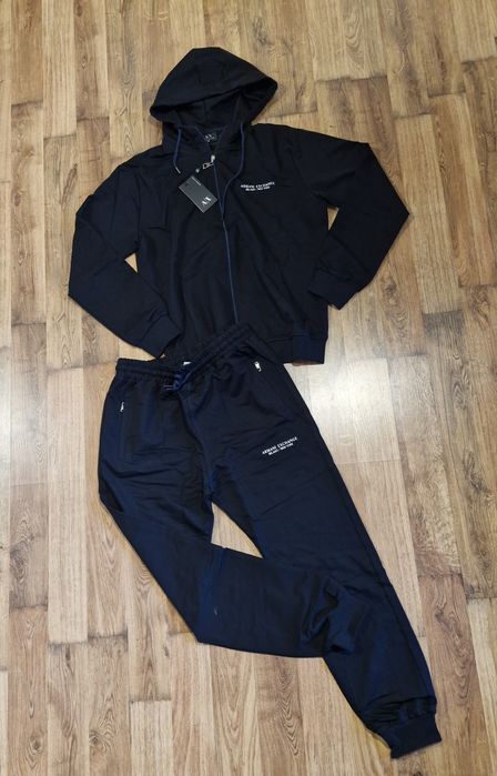 Nowy dres meski 2nitkowa bawełna bluza z kapturem suwak spodnie AX  xl