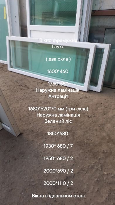 Окно фрамуга, 1530* 530 * 70 мм открытие на проветривание Глухие