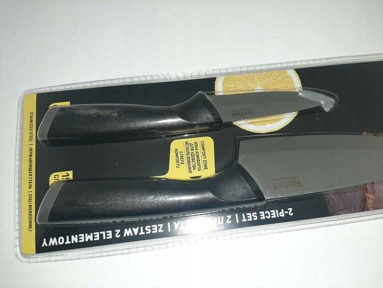 Zestaw 2 noży TEFAL ESSENTIAL NÓŻ SZEFA Kuchni + NÓŻ Obierak. JAKOŚĆ