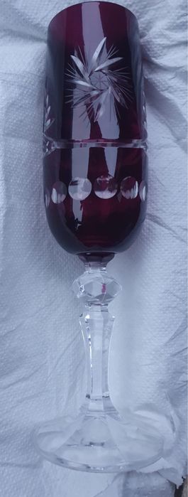 Kryształowe kieliszki ręcznie szlifowane, unikat .