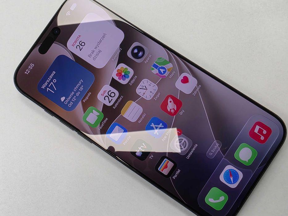 iPhone 16 PRO MAX 256GB Dual SIM (SIM + eSIM)/ Black Titanium/ BAT 96%/ Grade B+/ + ładowarka/ GW 12 MSC