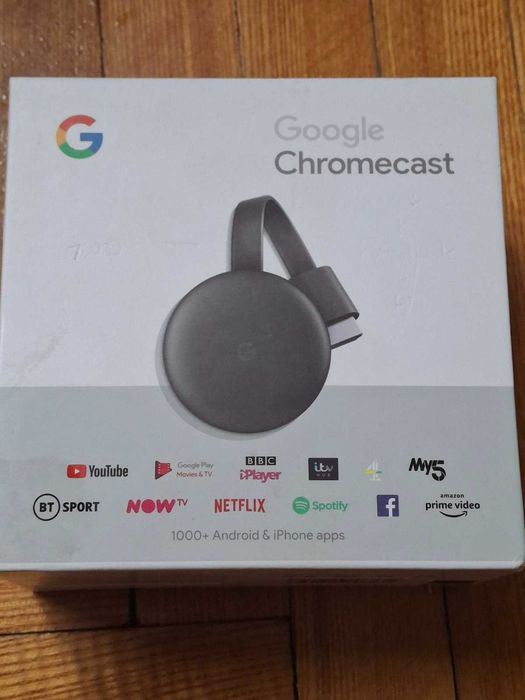 Медіаплеєр Google Chromecast (3rd Gen) Black підключається до HDMI