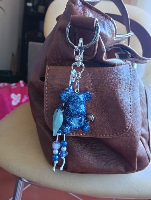 Bag charm artesanal urso