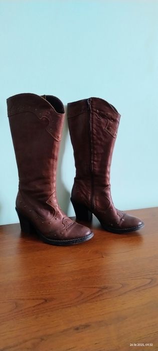 Kozaki damskie skórzane