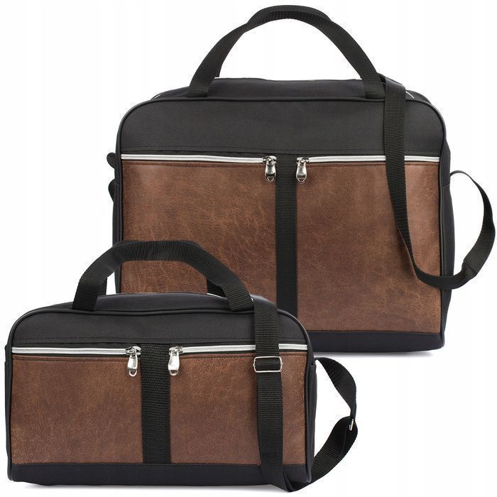 Torba podróżna samolotowa i kosmetyczka zestaw dwóch toreb fitness