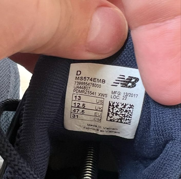 Кроссовки New Balance 574 оригинал размер 47.5(31 см)