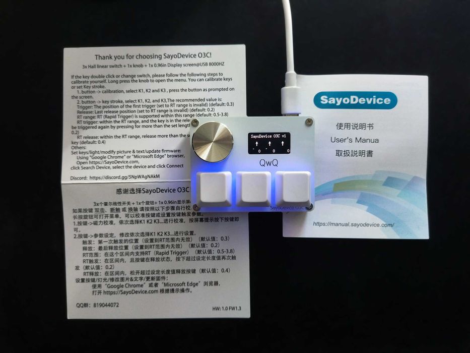 Sayodevice O3C Rapid Trigger - Вуттинг кейпад для Osu! осу