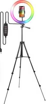 lampa pierścieniowa RGB statyw