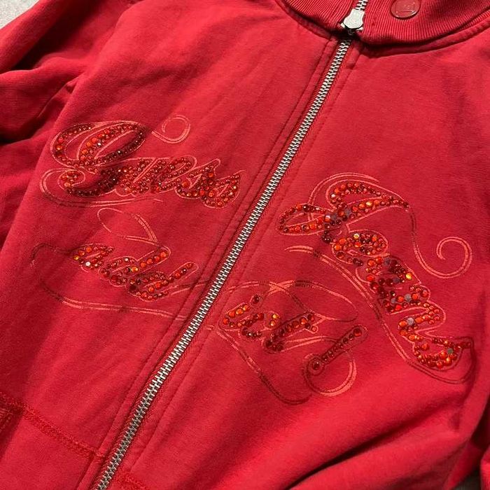 Vintage Bluza Guess Zip Up Kryształki Coquette Swag Retro 00s Trendy