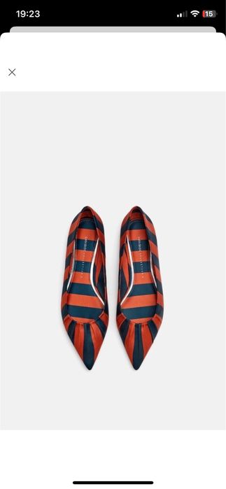 Полосатые туфли zara