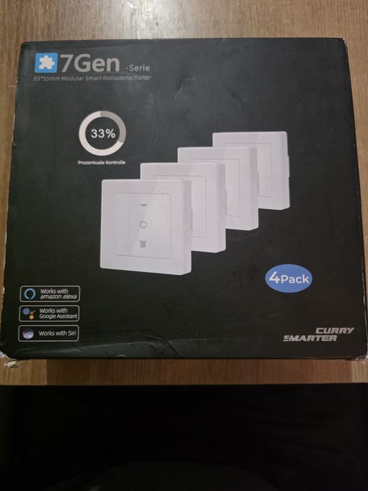 CURRYSMARTER 7Gen WiFi Sterownik Rolet Smart Life Alexa Siri 4szt