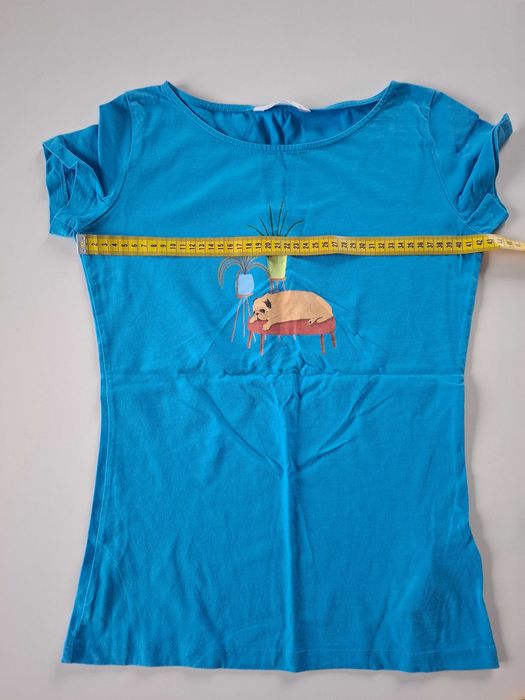 Koszulka Tatuum S nadruk pies mops mopsik 100% bawełna organiczna