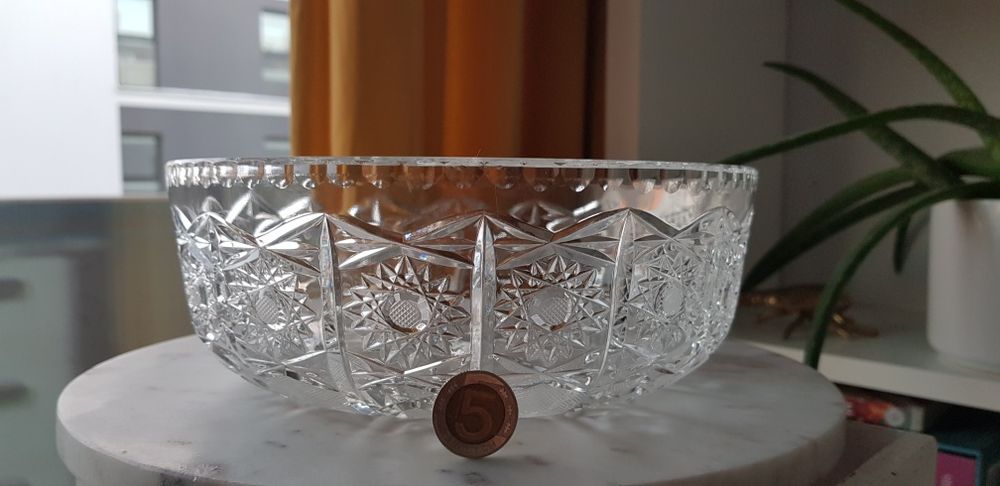 Kryształowa misa 22 cm PRL