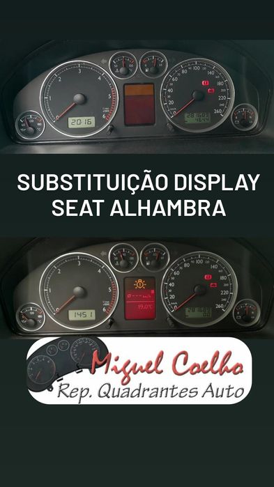 Substituição Displays em Quadrantes VW,SEAT, Skoda, Audi