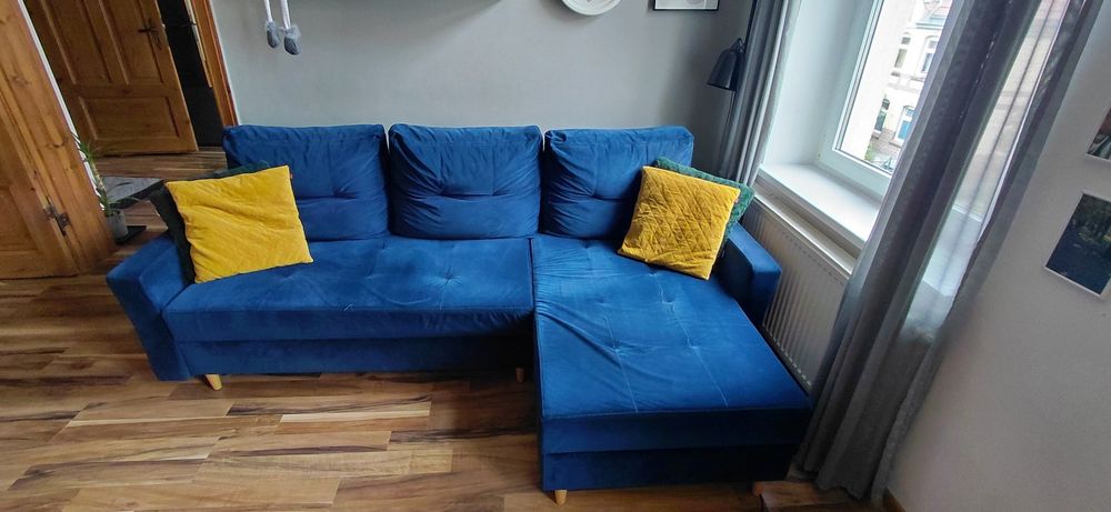 Narożnik, rogówka,  sofa rozkładana z funkcją spania z Agata meble, jak ikea jysk
