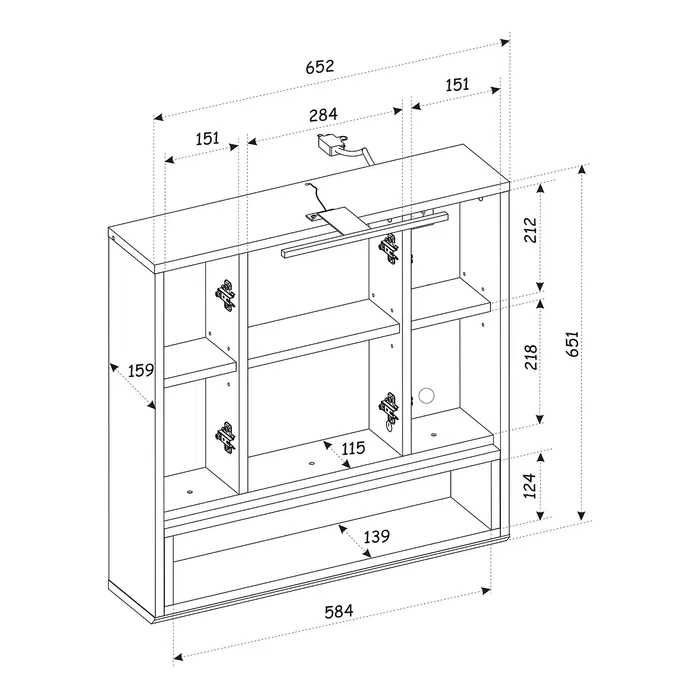 Zestaw nowoczesnych mebli łazienkowych – szary mat z drewnem, LED