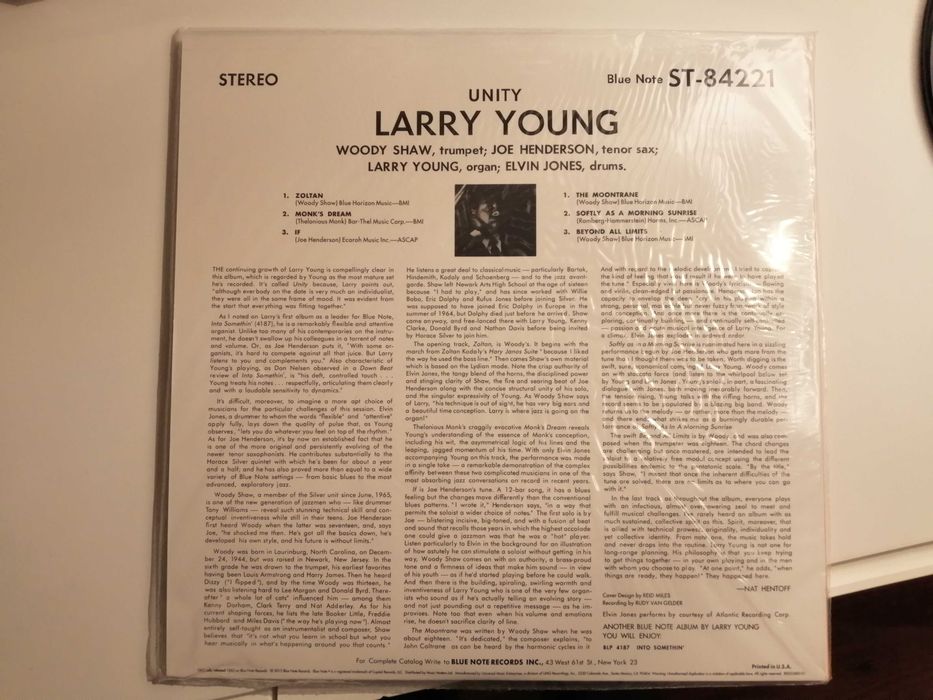 Larry Young - Unity Vinyl Music Matters