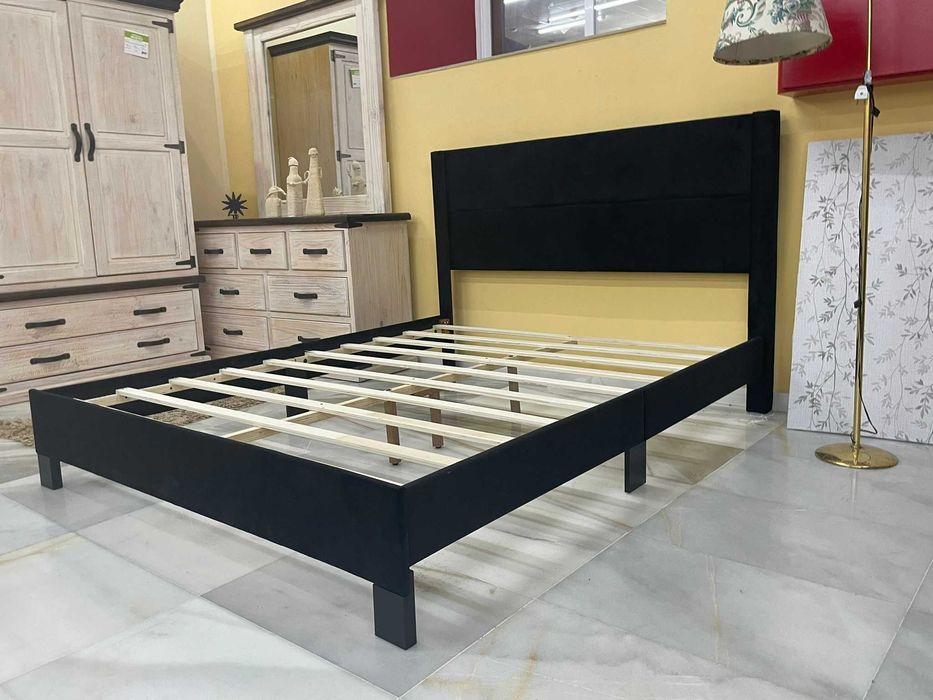 Cama casal 150x190cm veludo NOvo Levamos a sua casa Envio rapido
