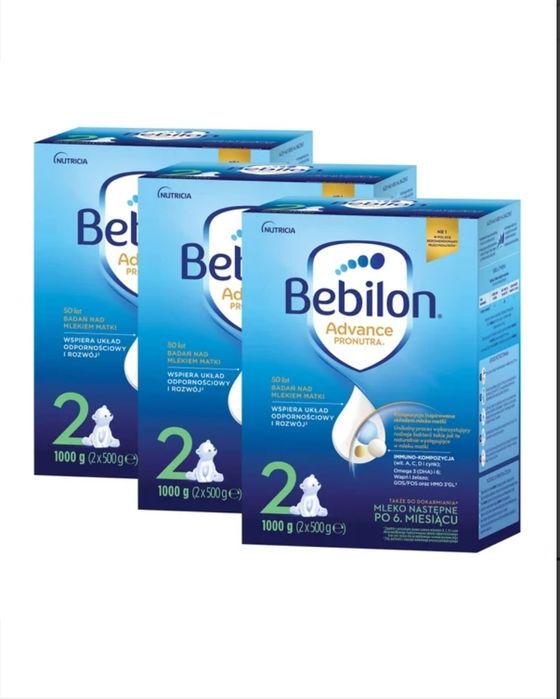 3 szt x Bebilon 2 Advance Pronutra mleko następne po 6. miesiącu 1000 g