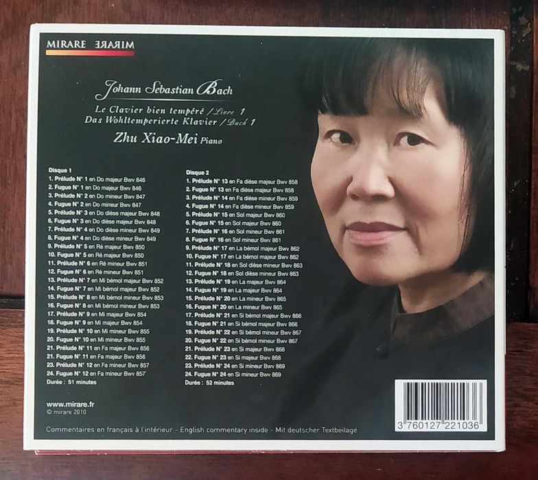 Bach: Le Clavier bien tempéré, Livre 1 (Zhu Xiao-Mei) Mirare 2 CDs