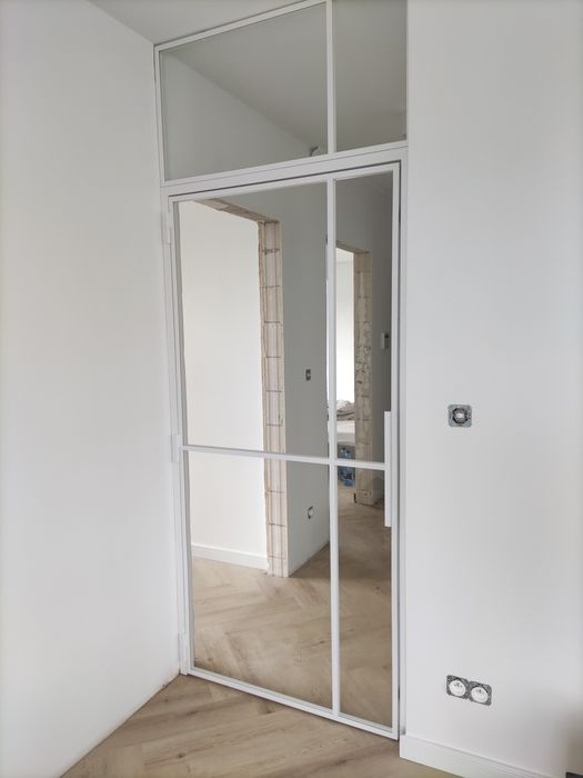 Drzwi loftowe, industrialne, przeszklenie, loft