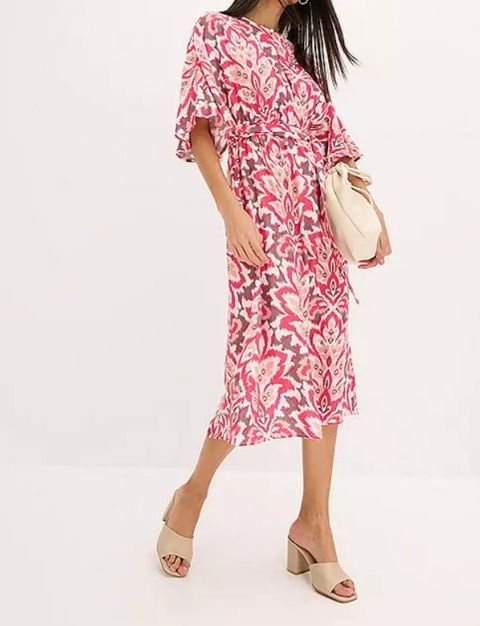 B.P.C sukienka midi we wzory 48.