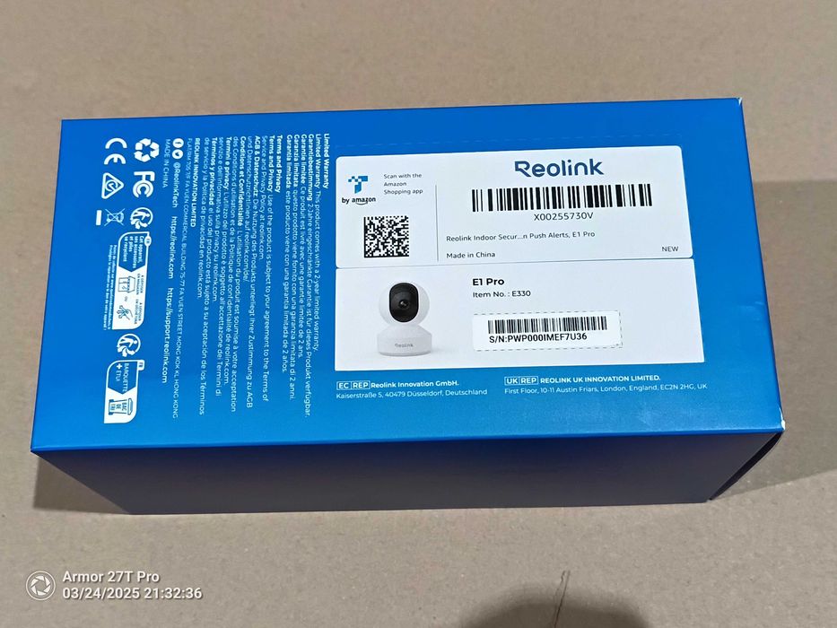 Kamera Obrotowa Niania WiFi Reolink E1 PRO 4MPx NOC Mikrofon MicroSD