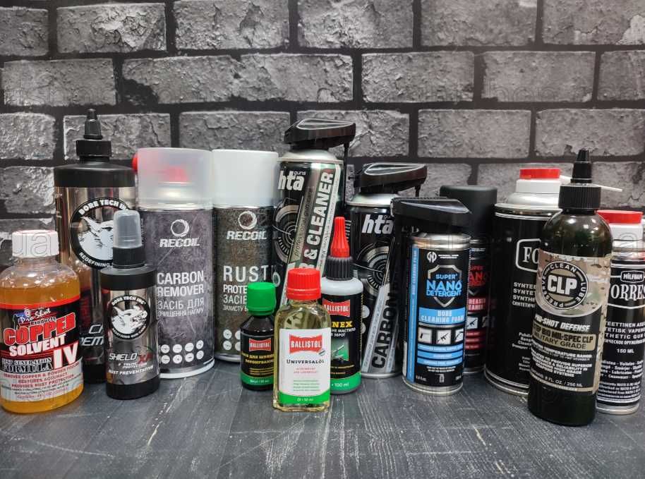 HTA, GNP, Bore Tech - Засоби для чищення зброї: очисники, мастила
