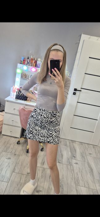 Spódnica mini w panterke