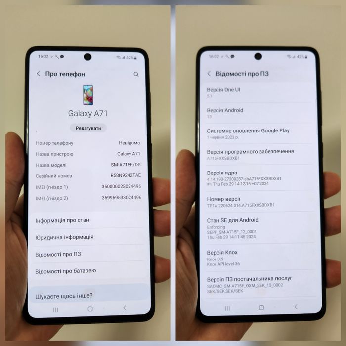 Samsung A70 6/128 gb, NFC