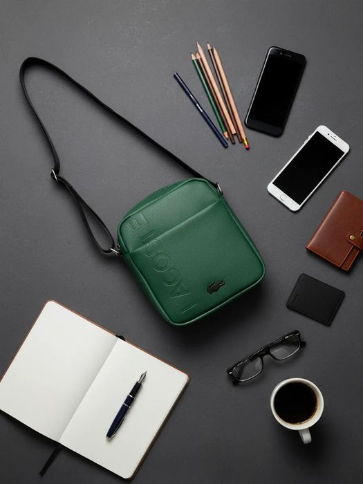 Сумка месенджер Lacoste зеленого кольору