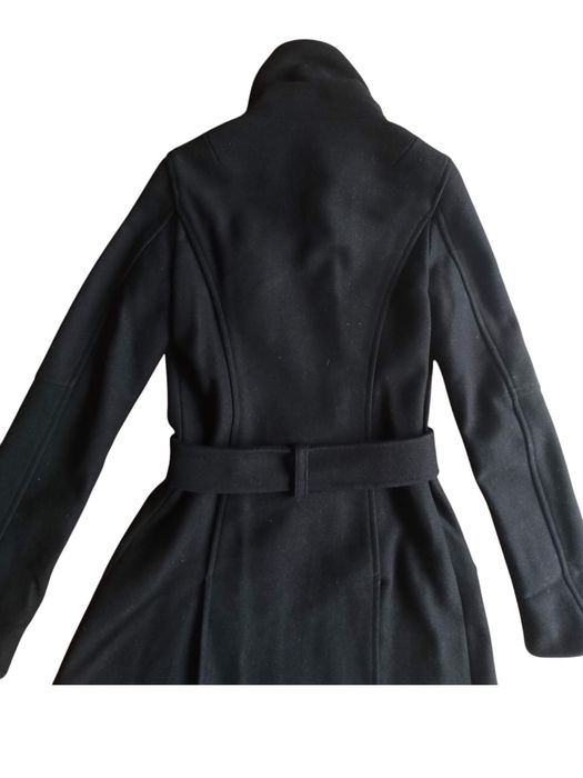 Sobretudo em fazenda grossa preto tamanho S