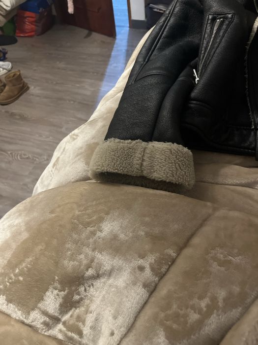 Casaco imitacao pele com pelo de borrego