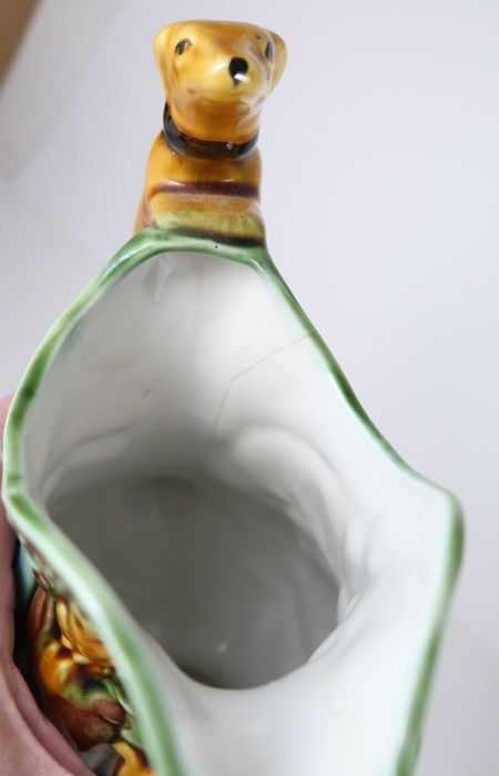 Jarro de caça - faiança das Caldas da Rainha