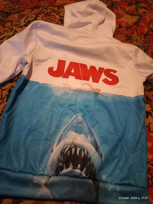 Чоловіча толстовка з візерунком акули JAWS, розмір S
